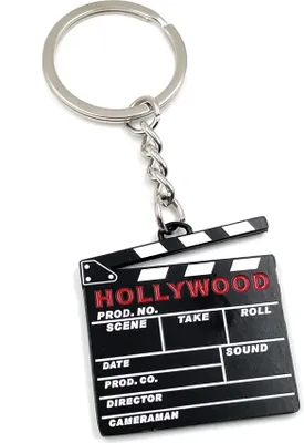 Produktbild von Onwomania Schlüsselanhänger - "Filmklappe Synchronklappe Regie" - Metall Glücksbringer ideal als Geschenk z.B. für den besten Freund, die beste Freundin, Mama