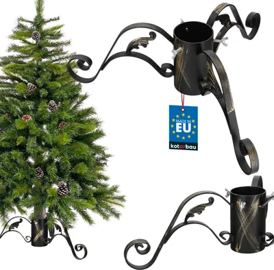Obrázek produktu pro KOTARBAU® Stojan na vánoční stromek s nádrží na vodu z oceli Stojan na vánoční stromek s patinou Stojan na vánoční stromek ozdobný s listem Stojan na vánoční stromek Stojan na vánoční stromek Stojan na vánoční stromek