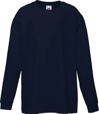 Produktbild von Fruit Of The Loom Kinder T-Shirt, langarm (2 Stück/Packung) BC4270 (5-6 Jahre (116)) (Dunkles Marineblau)