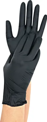 Produktbild von Franz Mensch Nitrilhandschuhe SAFE FIT, puderfrei, 10 x 200 Stück, schwarz, Größe M