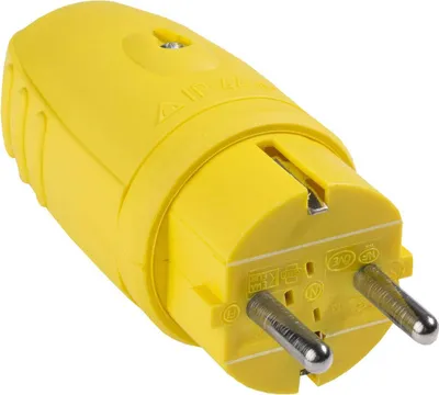 Image de as-Schwabe Fiche caoutchouc contact de protection sans câble max. 2,5mm² 230V jaune IP44