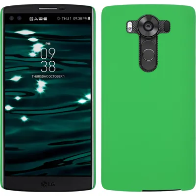 Produktbild von PhoneNatic Case kompatibel mit LG V10 - Hülle grün gummiert Hard-case Cover