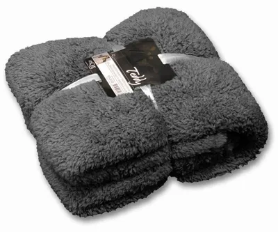 Obrázek produktu pro Unique Living | Teddyplaid 150x200cm dunkelgrau