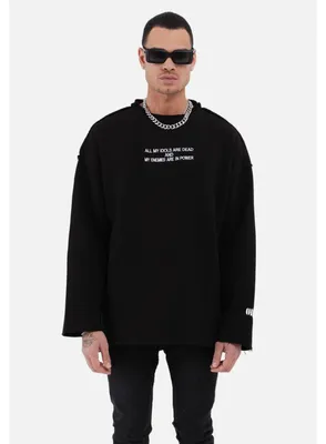 Produktbild von Sweater Basic Baumwolle Uni Sweatshirt Pullover XL Schwarz