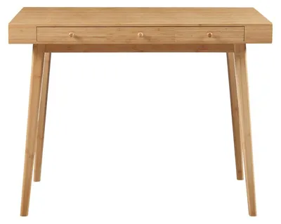 Obrázek produktu pro Pult – Pracovní stůl – 100x50x75 cm – 3 zásuvky – Přírodní bambus