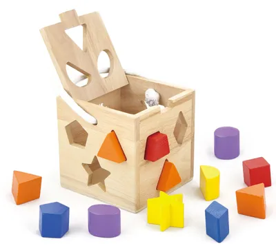 Productafbeelding van Viga houten sorteerkubus, 24 maanden+, 53659