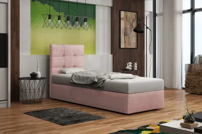 Obrázek produktu pro Čalouněná postel s úložným prostorem DELILAH 2 - 80x200, levá, růžová