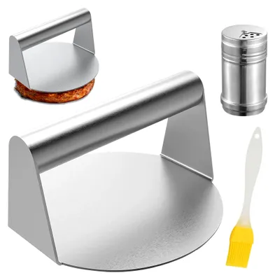 Produktbild von Premium Burger Pattie Presse & Smasher - Exzellente Edelstahl-Burgerpresse für die perfekte Zubereitung von Burgern