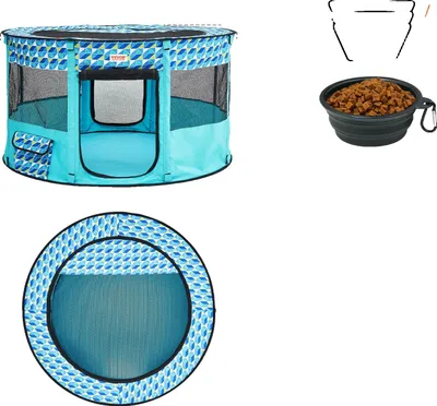 Obrázek produktu pro Přenosný hrací koutek pro domácí mazlíčky, lehký, vodotěsný, skládací miska, 44 x 44 palců