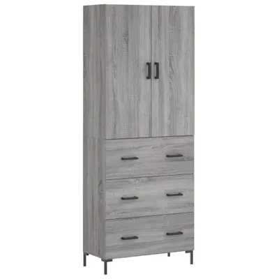 Produktbild von Highboard Grau Sonoma 69,5x34x180 cm Holzwerkstoff