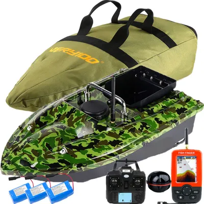 Produktbild von VERY100 500M GPS Angeln Futterboote Ferngesteuerte Köderboot+GPS Sonar Fischfinder+Handtasche+3 Bootsbatterie 5200mAh