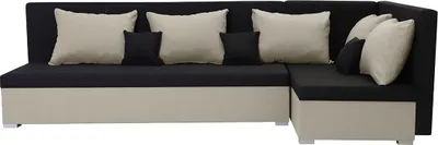 Produktbild von Ecksofa mit Schlaffunktion ARKO - Schwarz/Creme