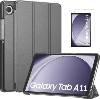 Produktbild von Hülle für Samsung Galaxy Tab A11 Stifthalter mit 9H Schutzglas Schutzhülle Klapphülle Magnetisch