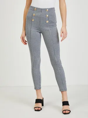 Produktbild von Orsay Weiß-Schwarze gemusterte Damenhose DP-3550783__S