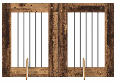Produktbild von Hundetor mit Ständern 2 pcs Altholz 60 x 80 cm Holzwerkstoff