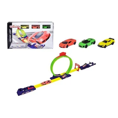 Image de Circuit de Course Majorette Racing Loop, Piste de Lancement, Inclut 3 Véhicules, Dès 3 Ans