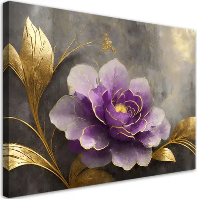 Produktbild von Leinwandbild Rosenblüte Botanik Natur 60x40 Feeby Violett bild für die wand bereit zum aufhängen