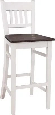 Immagine prodotto di Casa Padrino Sedia da bar in legno massiccio - Sgabello da bar in stile country Shabby Chic