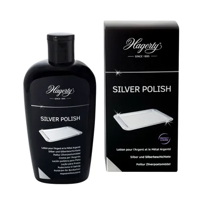 Produktbild von Hagerty Silver Polish 250 ml I Effiziente Silber-Politur für Silber und versilbertes Metall I Polierpaste mit Sofortwirkung für Vasen Rahmen Accessoires Dekorationsartikel usw I für erneuerten Glanz