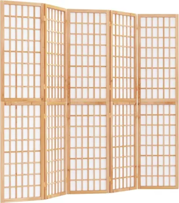 Obrázok produktu pre vidaXL 5-dielne skladacie paravány v japonskom štýle 200x170 cm