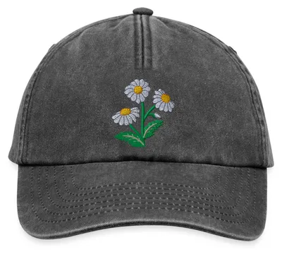Produktbild von Spreadshirt Gestickte Gänseblümchen Vintage Cap, One size, Vintage Schwarz