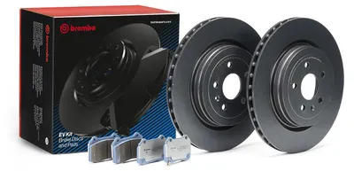 Produktbild von BREMBO Bremsenset Hinten Bremsscheiben Beläge für TESLA Model S (5YJS) 365mm