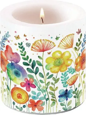 Produktbild von Dekorkerze klein - Vibrant spring white