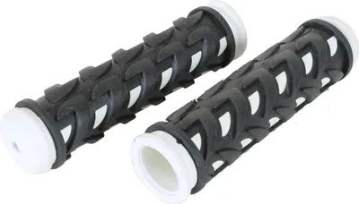 Immagine prodotto di Galano Fatman 125 mm 22,2 mm Manopole per bicicletta Manopole per manubrio Stunt Scooter (Set, destra + sinistra, bianco/nero)