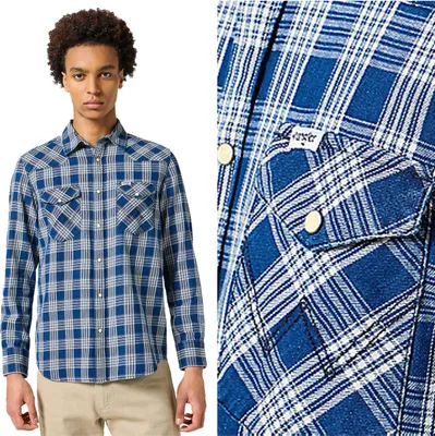 Immagine prodotto di Wrangler Camicia Western Indigo Uomo Lavaggio Scuro 112357250 W5K9014055