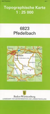 Obrázok produktu pre Topografická mapa Bádensko-Württembersko Pfedelbach