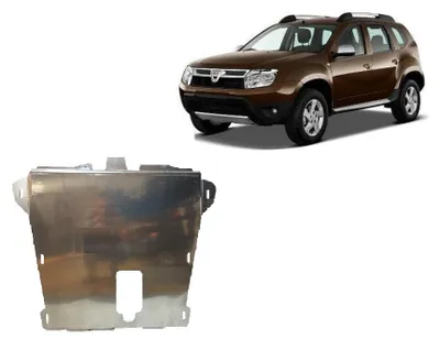 Image de Protection de soubassement en aluminium pour moteur, compatible avec les modèles Dacia Duster de 2010 à 2017