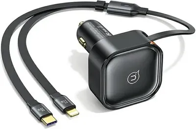 Zdjęcie produktu dla Usams Ładowarka Samochodowa Pd 30W Z Kablem Usb-C Do Lightning Czarna