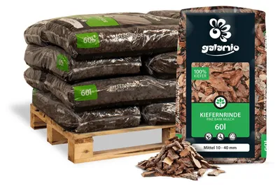 Produktbild von Galamio Rindenmulch Kiefer Mittel 60l x 12 Sack 720l 12er Palette