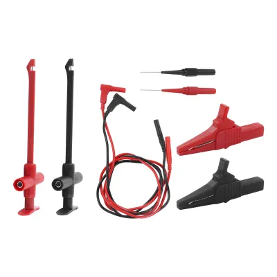 Zdjęcie produktu dla Zestaw przewodów pomiarowych do multimetru – przewody pomiarowe z mosiądzu, PVC i PA, maks. 30 V AC–60 V DC, 19 A, do precyzyjnych pomiarów