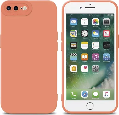 Produktbild von Cadorabo Hülle für Apple iPhone 7 PLUS / 7S PLUS / 8 PLUS Schutz Hülle in Orange TPU Silikon Etui Case Handyhülle