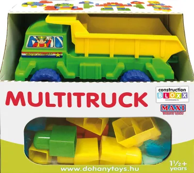 Produktbild von Multitruck Muldenkipper Kipper mit Noppen Steckbausteine Maxi Bloxx 24-tlg.