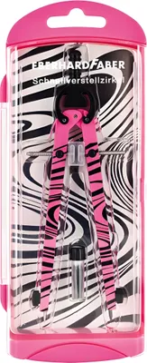 Image de EBERHARD FABER 571701 Compas à réglage rapide EBERHARD FABER, rose fluo/noir