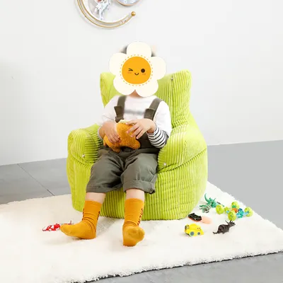 Produktbild von 360Home Buntes Cartoon Kinderplüschsofa Kindersessel sofa Kindersitzsäcke Grün ohne Puppe