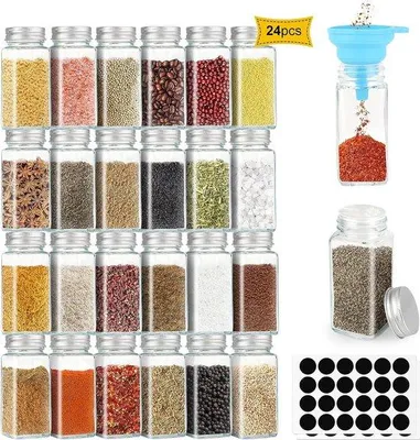 Obrázek produktu pro Hrnce na bylinky s víkem, 24 kusů, nádoby na koření