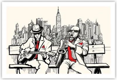 Produktbild von Poster - Poster ohne Rahmen - Jazz Musik Musiker - 91,5x61 cm - Wand Bild - Wanddeko - Wandbilder - Kunstposter - Wandposter - Bilder - Kunstdruck - Wanddekoration - Wandbild - P2XAA91x61-3599