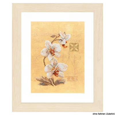 Image de Set point de croix Lanarte "Orchidées", motif à compter