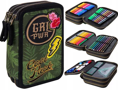 Zdjęcie produktu dla Piórnik Potrójny Green Badges Jumper 3 Coolpack