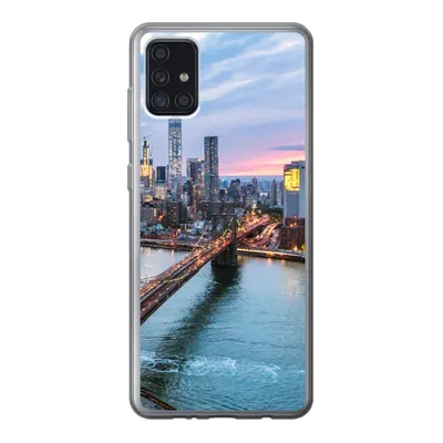 Produktbild von MuchoWow® Handyhülle Schutzhülle Hülle für Samsung Galaxy A52 5G New Yorker Skyline an der Brooklyn Bridge Silikon Softcase Handy Hülle - Umschlag