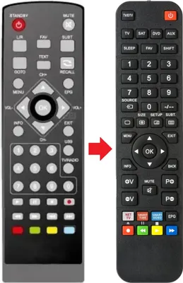 Produktbild von Fernbedienung geeignet für PENTAFILM DVBT-HD