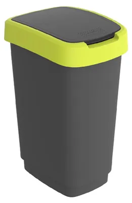 Produktbild von Rotho Abfalleimer 25L Twist - Swingeimer - Mülleimer mit Swing Klappdeckel - Müllbehälter 33,1 x 47,6 x 25,2 cm - Abfallbehälter aus Kunststoff