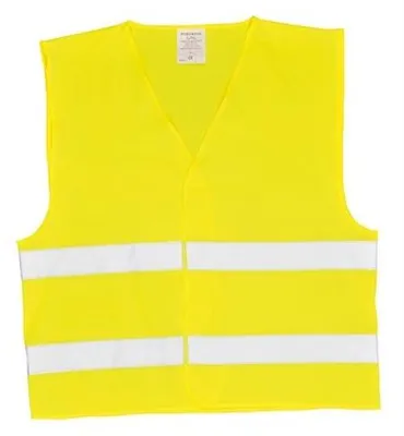 Imagen del producto de Chaleco de seguridad reflectante Portwest C474, color naranja, con dos bandas reflectantes, talla S/M