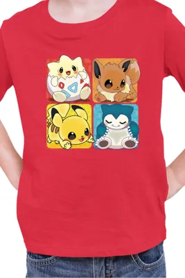 Obrázek produktu pro Dětské Triko Japan Manga Anime Comics Pokemon 017, / Červené