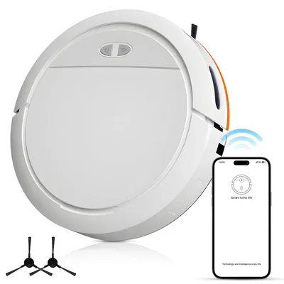 Produktbild von Saugroboter, Saug- und Wischroboter, 4-fach Saugkraft, Sprachsteuerung Deutsch, App Kontrolle, selbstladend, automatische Rückkehr zur Ladestation
