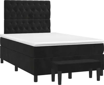 Imagen del producto de Cama con somier y colchón vidaXL, color , 120x190 cm, tapizada en terciopelo