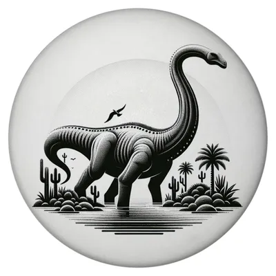 Produktbild von Brachiosaurus Magnet mit Flaschenöffner rund